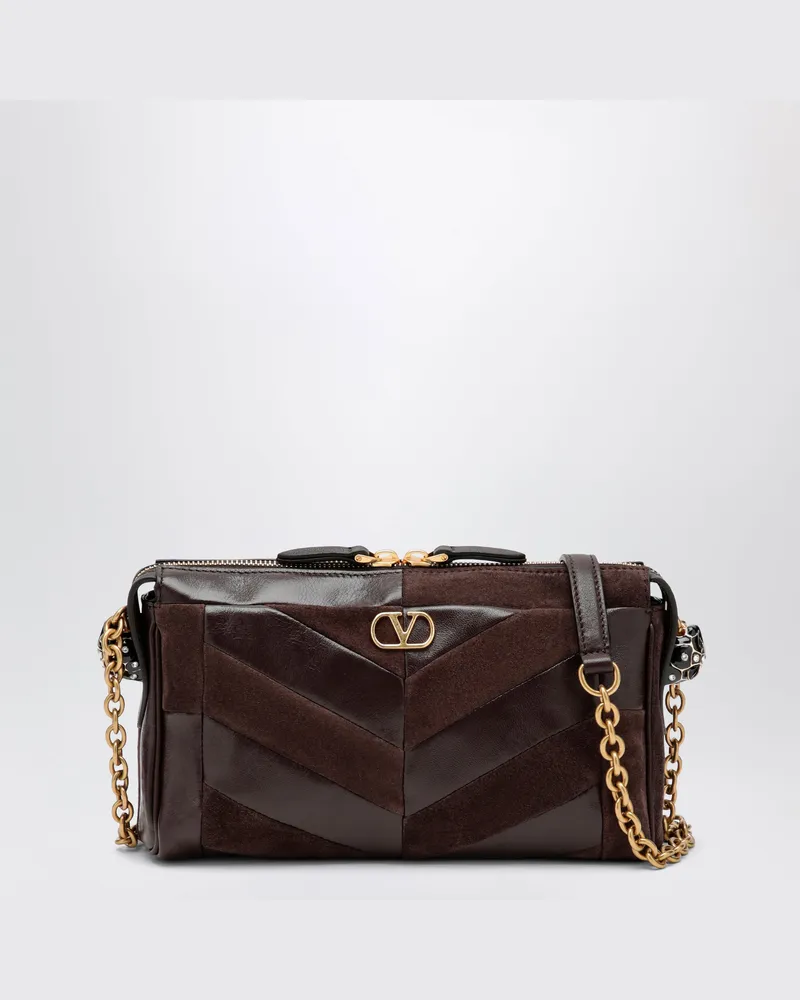 Valentino Garavani Kleine Panthea Schultertasche in Ebenholzbraun Brown