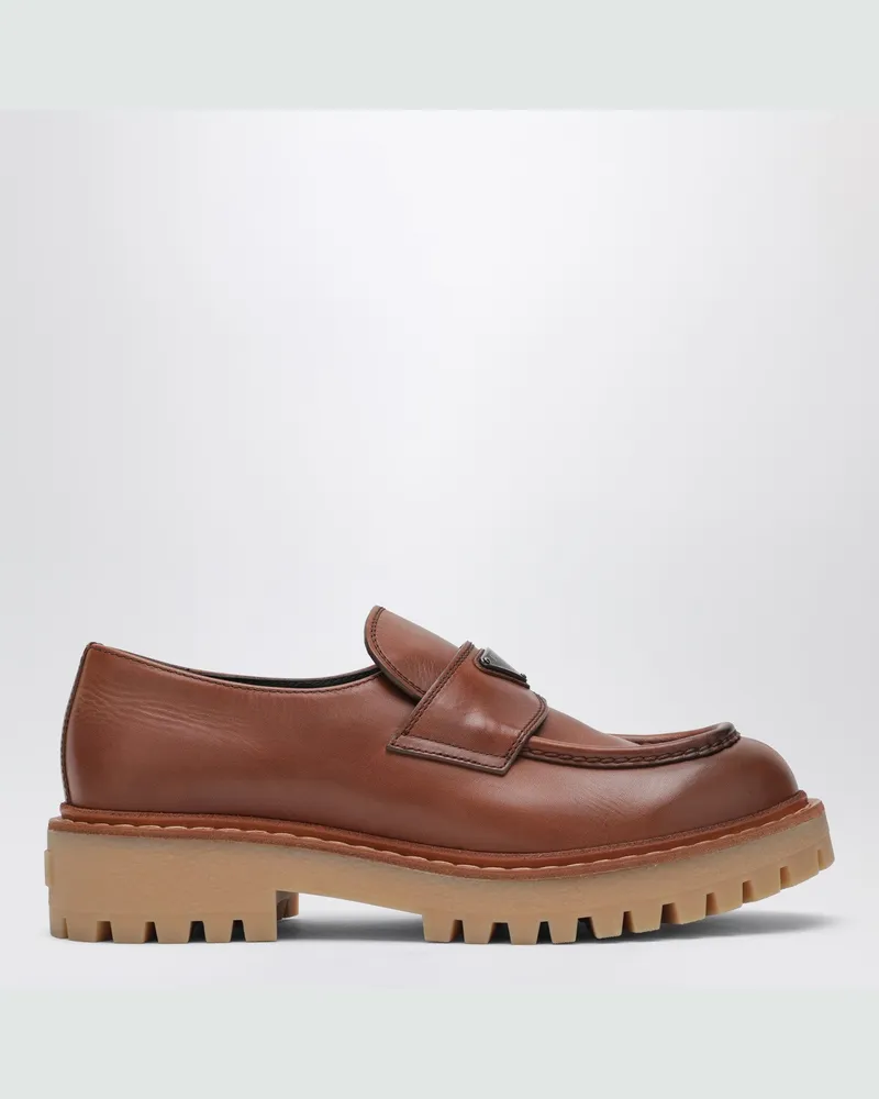 Prada Loafer aus Ebenholz-Leder Brown