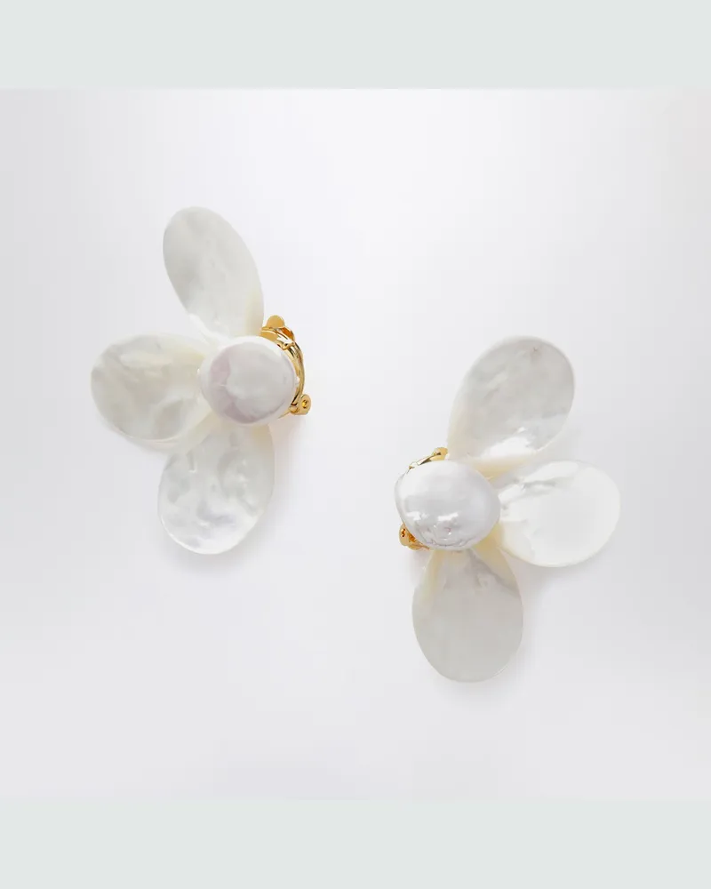 ÉLIOU Weiße Ohrringe Fada White