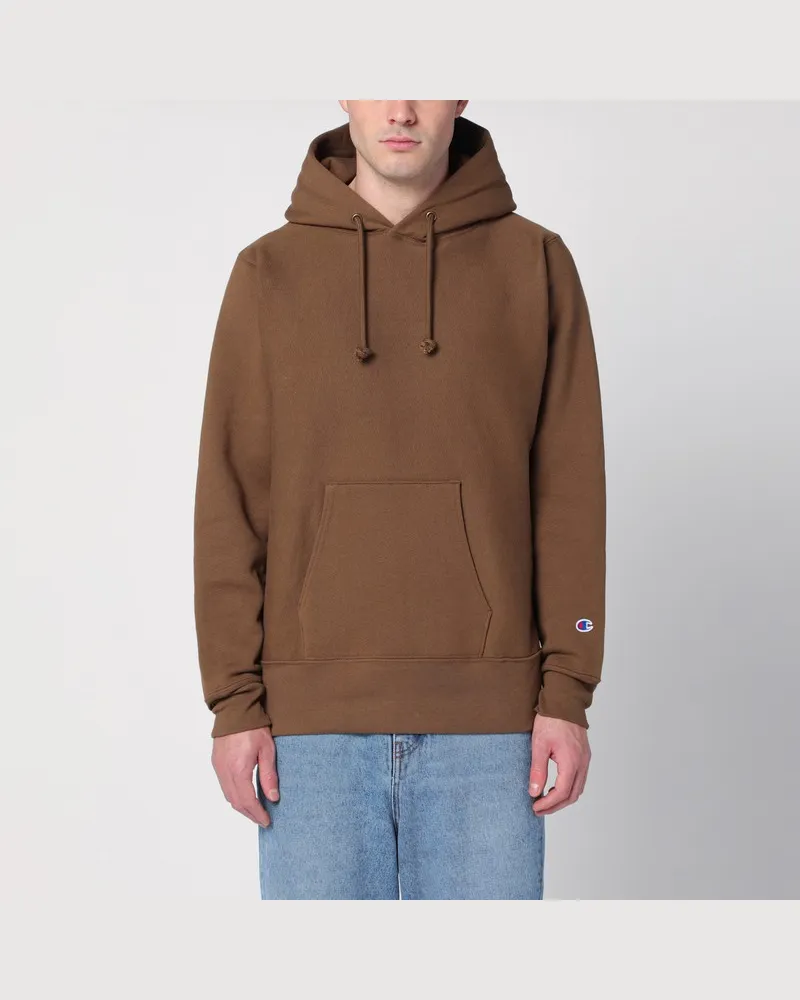 Champion Brauner Hoodie aus Baumwolle Braun