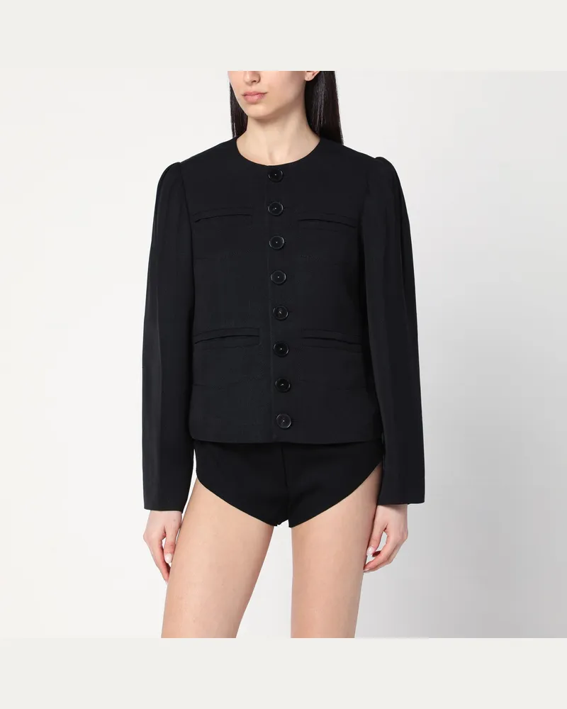 Namacheko Jacket Regiment in Schwarz aus Seidenmischung Black
