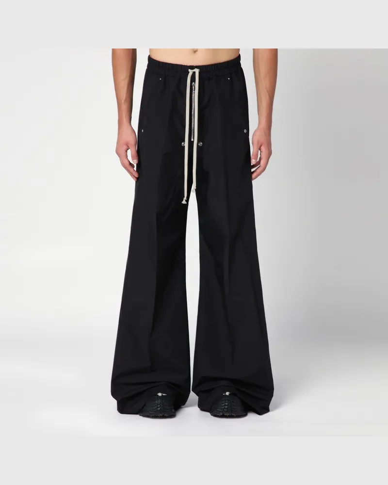 Moncler Weite Bela-Hose aus schwarzer Baumwollpopeline Schwarz