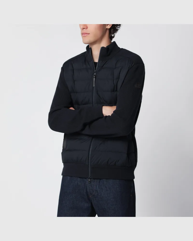 Moncler Blauer gepolsterter Cardigan Blue
