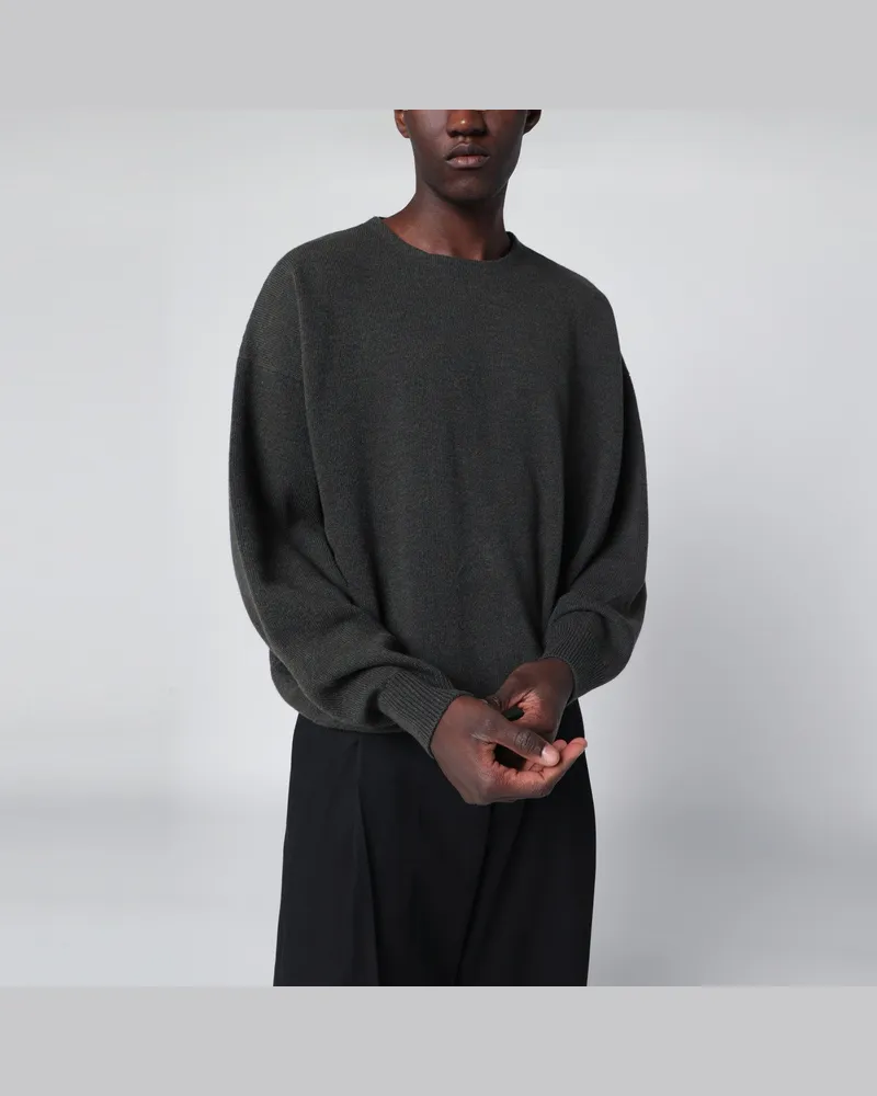 Fear of God Verblasster schwarzer Rundhalspullover aus Wolle 