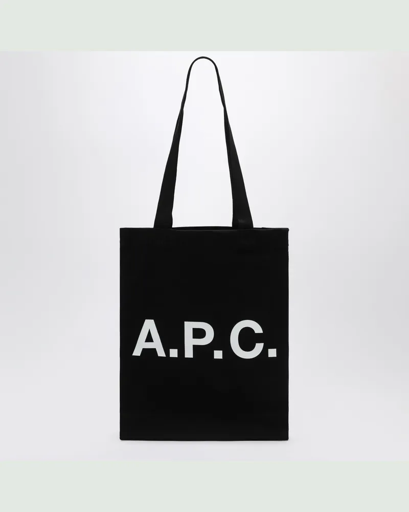 A.P.C. Lou black canvas shopping bag Black