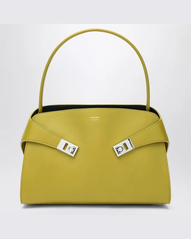 Ferragamo Hug Soft M Tasche in Limette/Moos Orange