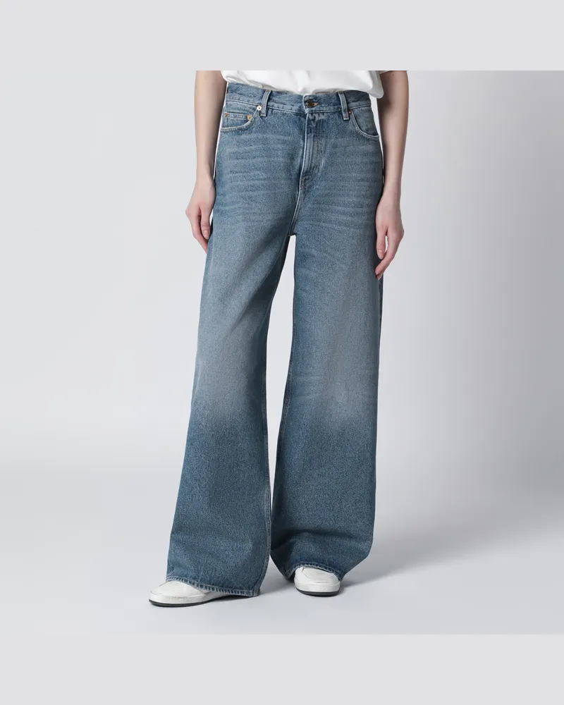 Golden Goose Blau verwaschene Wide-Leg-Jeans Blue