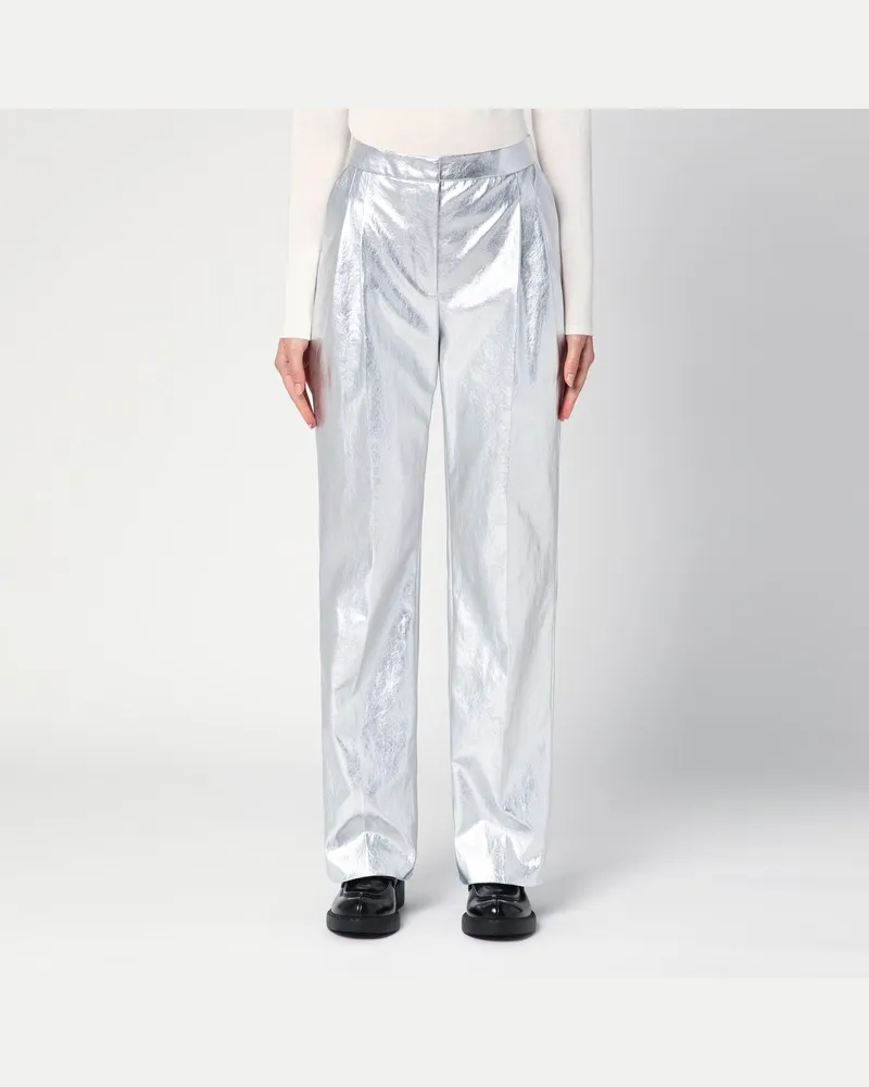 The Garment Weite silberne Hose Andy Metallisch