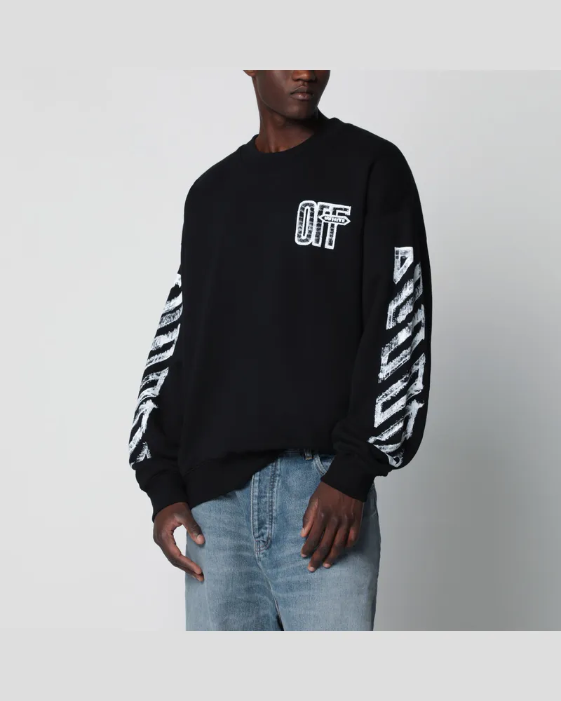 OFF-WHITE Schwarzes Motion Arrow Skate Sweatshirt aus Baumwolle Black