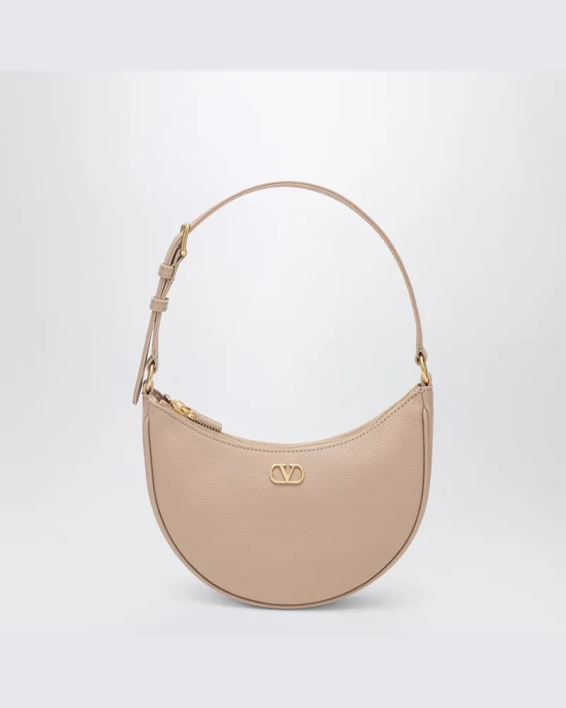 Valentino Garavani Vlogo Signature Mini Hobo Bag aus rosafarbenem Leder Rosa