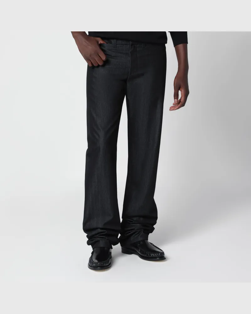 Gucci Schwarze Hose aus Baumwollmischung Black