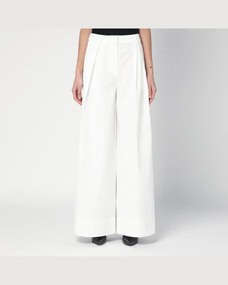 The Garment Palazzo-Hose in Weiß aus Baumwolle White