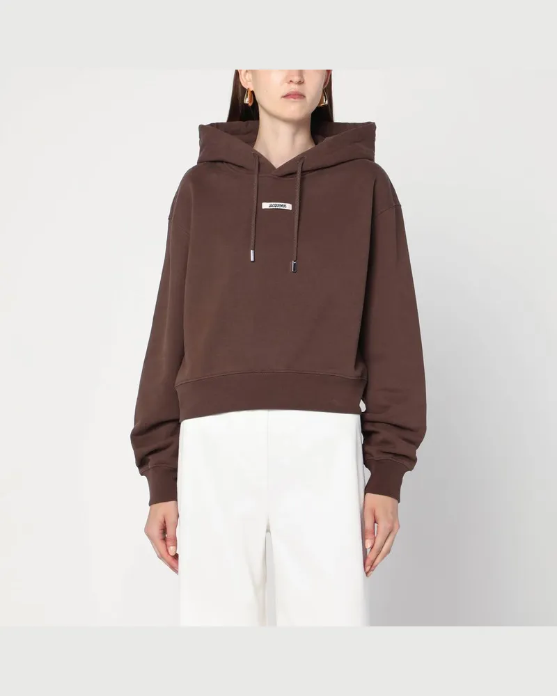 Jacquemus Kapuzen-Sweatshirt Gros Grain in Braun Braun