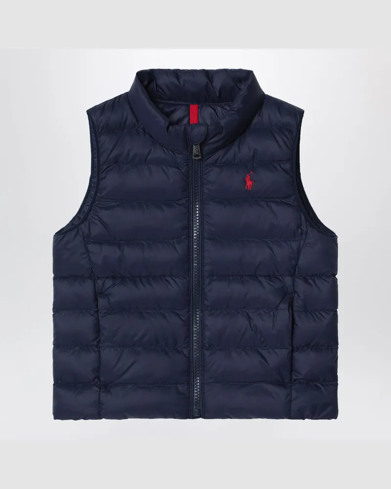 Ralph Lauren Marineblaue gesteppte P-Layer Weste Blue