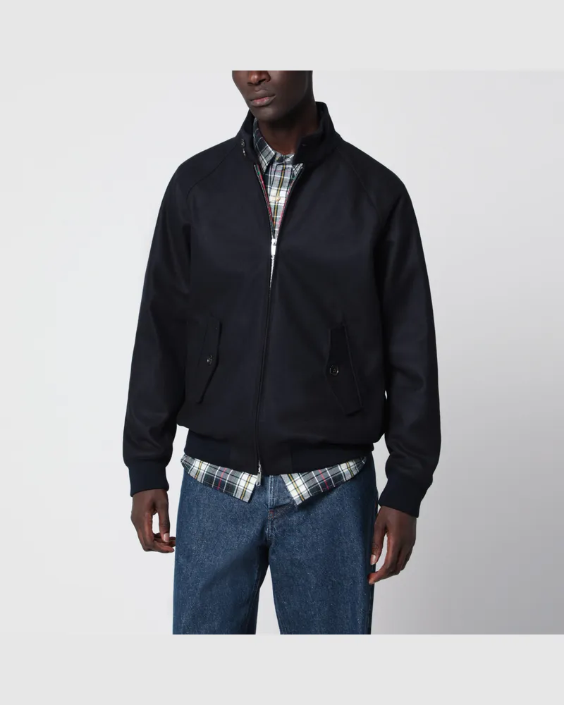 Baracuta Dunkelblaue G9 Melton Jacke Blue