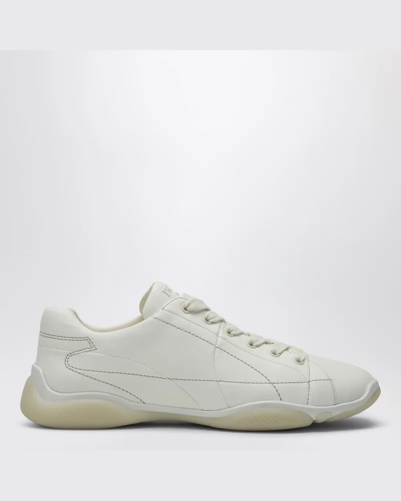 Prada Sneakers elfenbeinfarben aus Nappaleder Mehrfarbig
