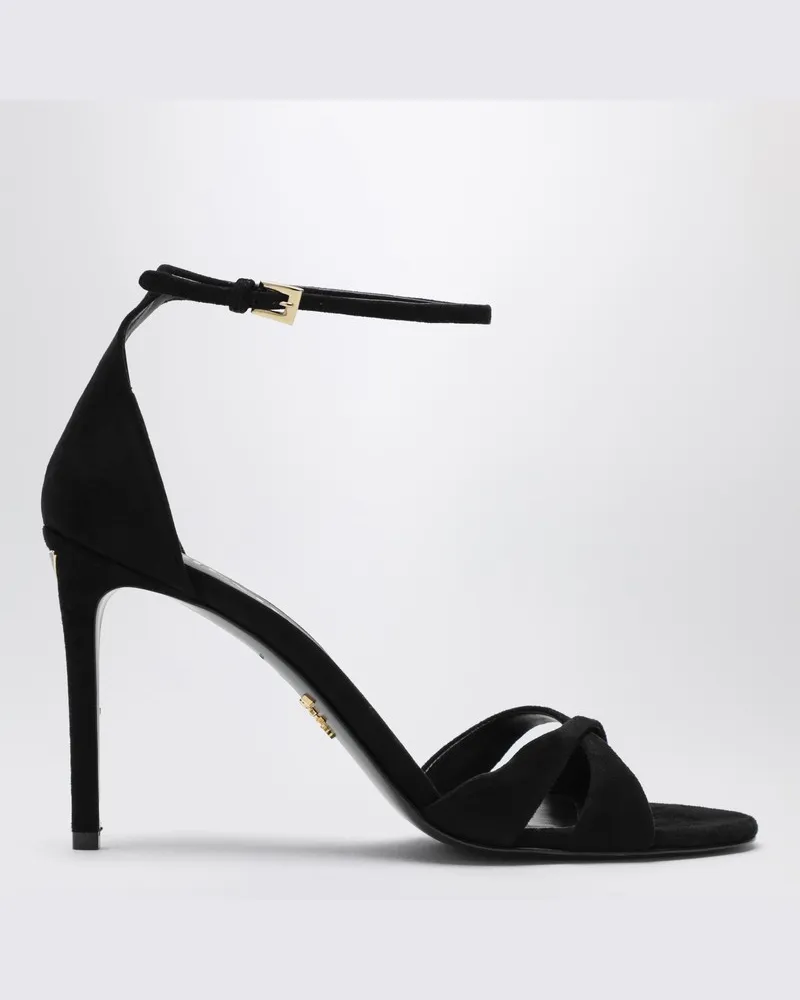 Prada Schwarze Pumps aus Samt Schwarz
