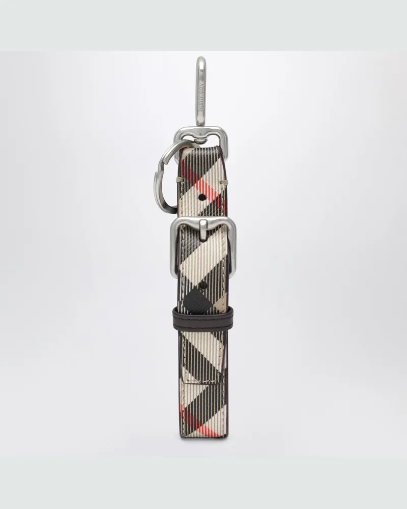 Burberry Beiger Check-Schlüsselanhänger Beige