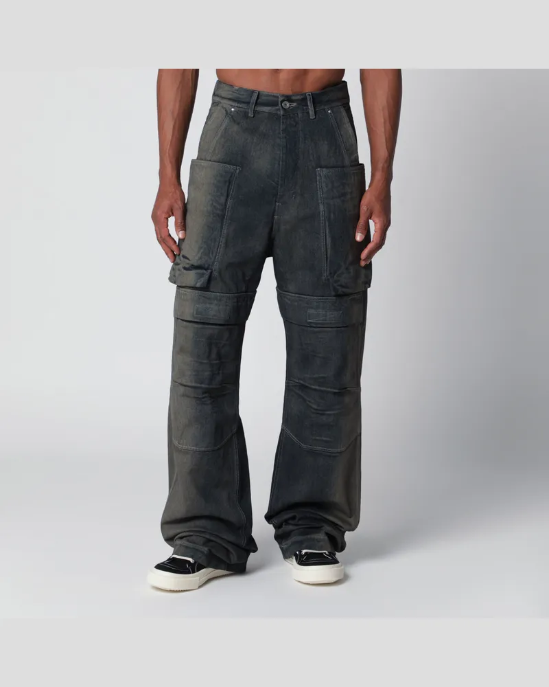 Rick Owens Gerade Jeans Stefan Cargo mit Taschen aus Denim Multicolor