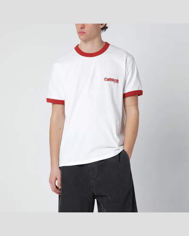 Carhartt WIP S/S Ip Ringer T-Shirt weiß/rot 