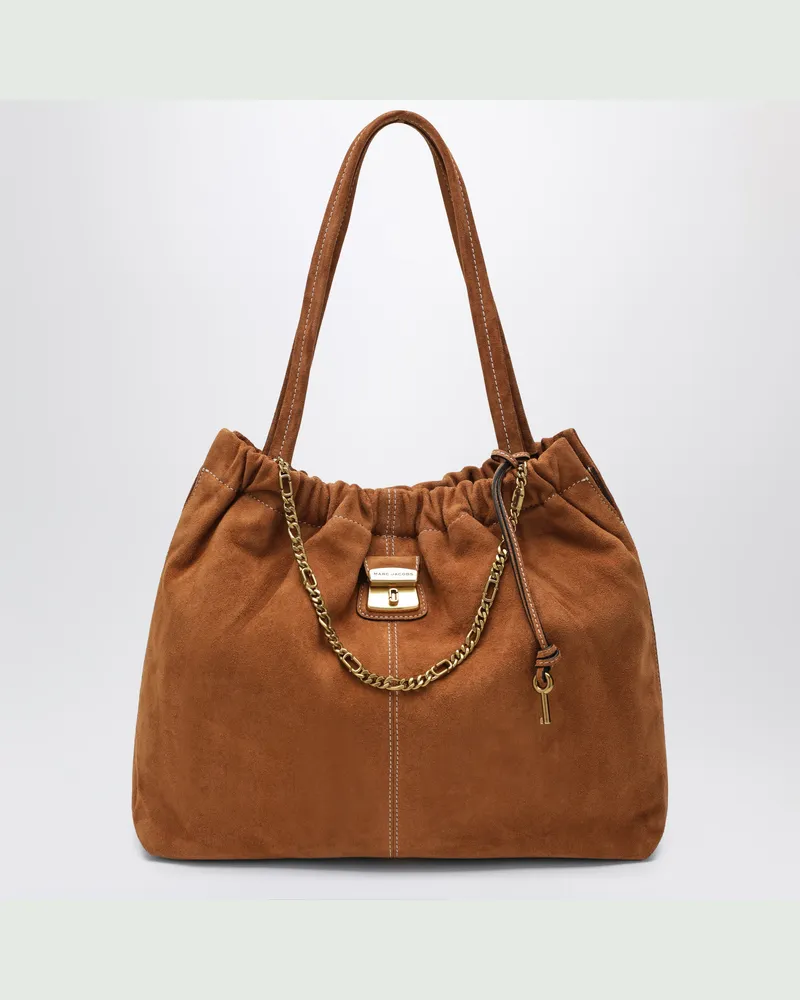 Marc Jacobs Kupferfarbene The Cristina Tote Tasche aus Veloursleder Brown