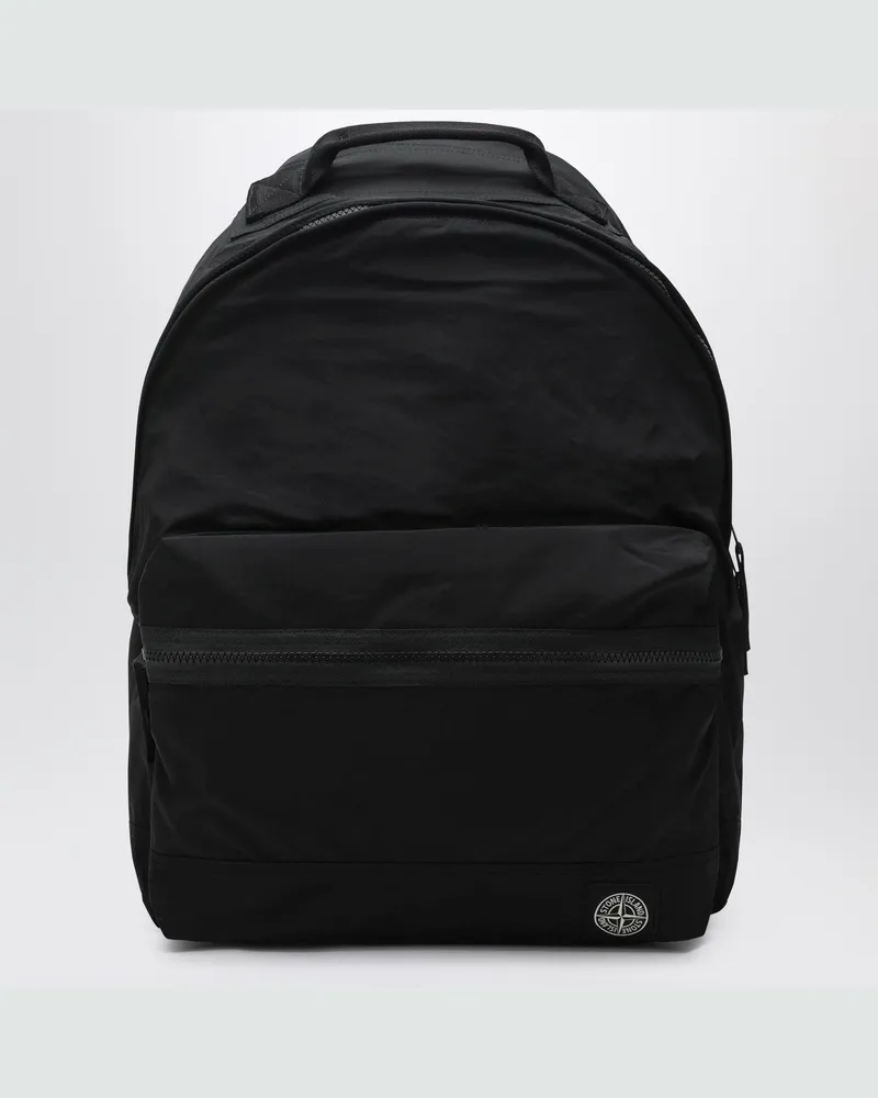 Stone Island Schwarzer Nylon-Metal Rucksack 