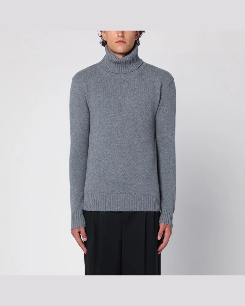 AMI Paris Hellgrauer Rollkragenpullover aus Kaschmir Grau
