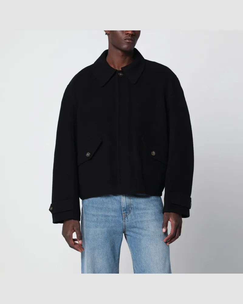 Séfr Schwarze Jacke aus Wolle Black