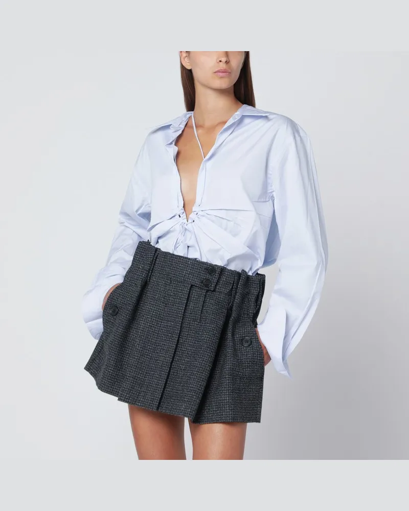 Prada Hellblaues Fil-à-fil-Hemd Hellblau