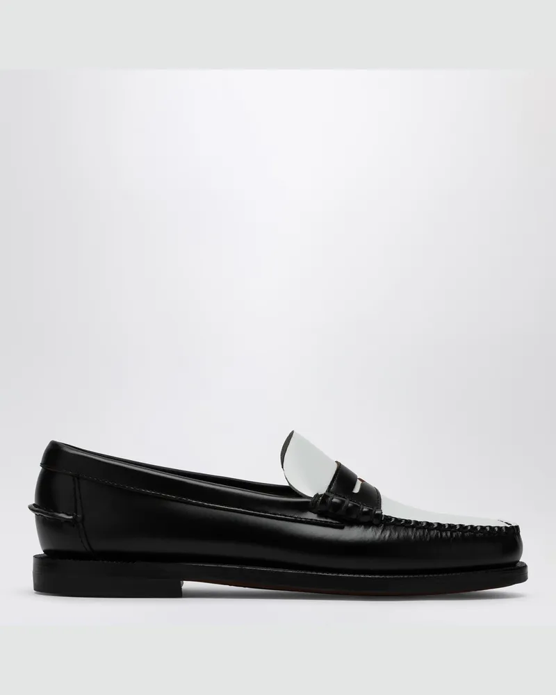 Sebago Klassischer Dan-Loafer schwarz/weiß Black