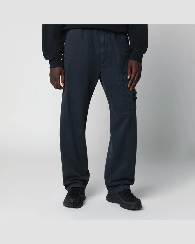 Stone Island Marineblaue Jogginghose aus Baumwolle Blue