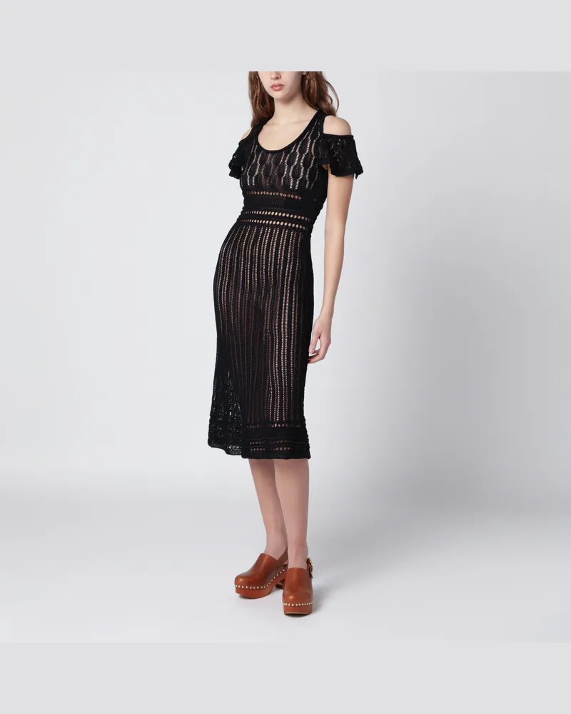 J.W.Anderson Schwarzes Häkelkleid Black