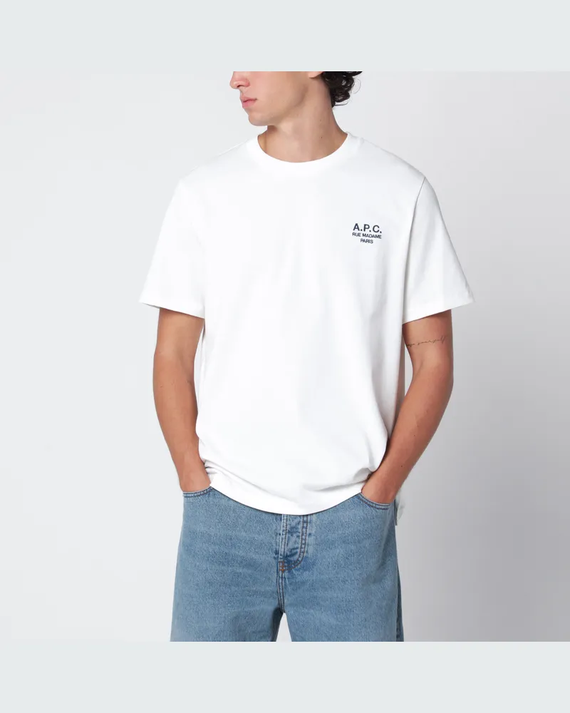 A.P.C. Rue Madame T-Shirt aus weißer Baumwolle White