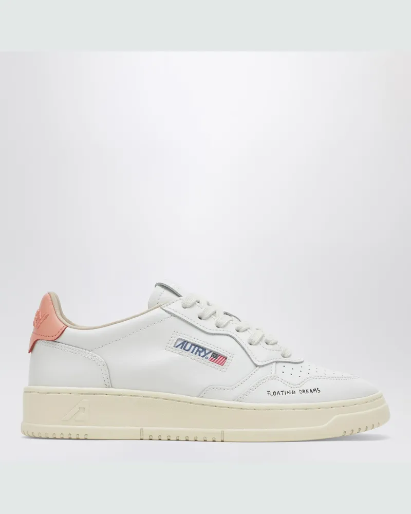 AUTRY Medalist Low Sneaker in Weiß/Pfirsichrosa „Floating Dreams White