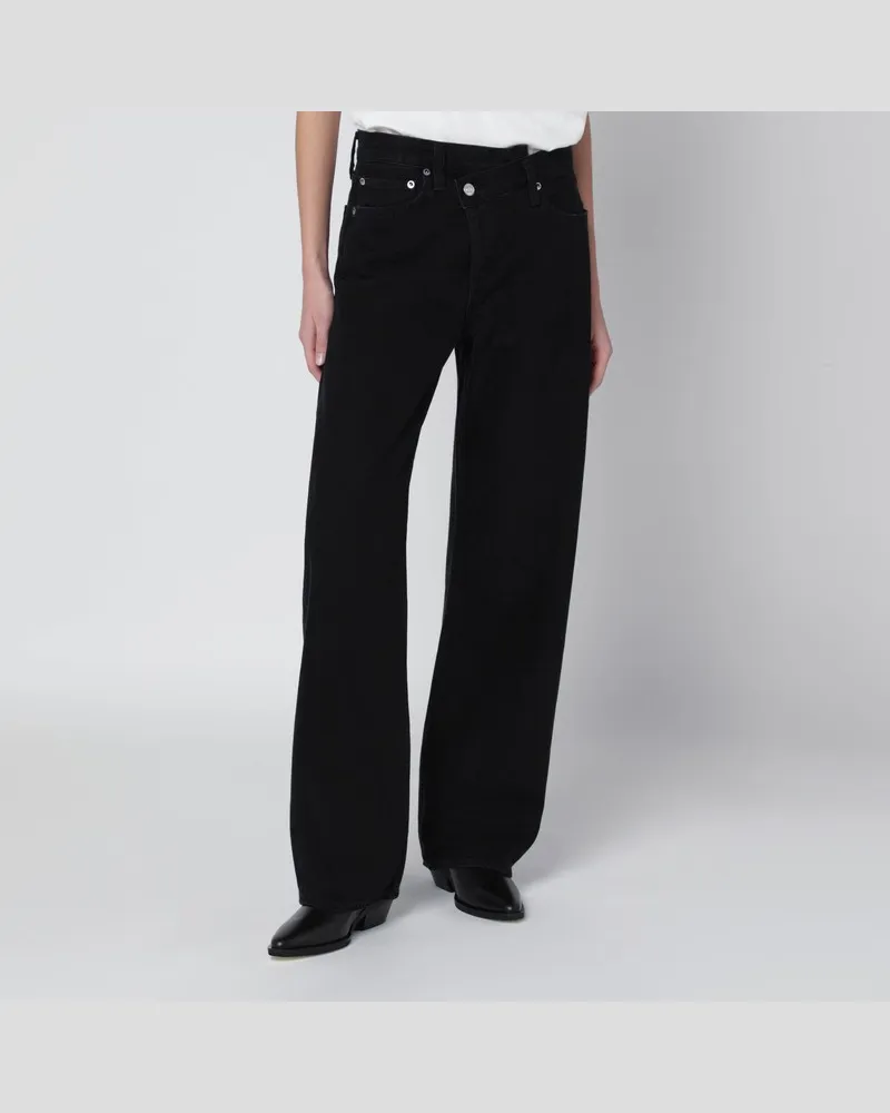 AGOLDE Arc Criss Cross Jeans in Phase-Waschung Schwarz