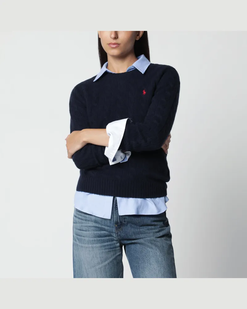 Ralph Lauren Rundhalspullover aus Wolle und Kaschmir in Hunter Navy Blue