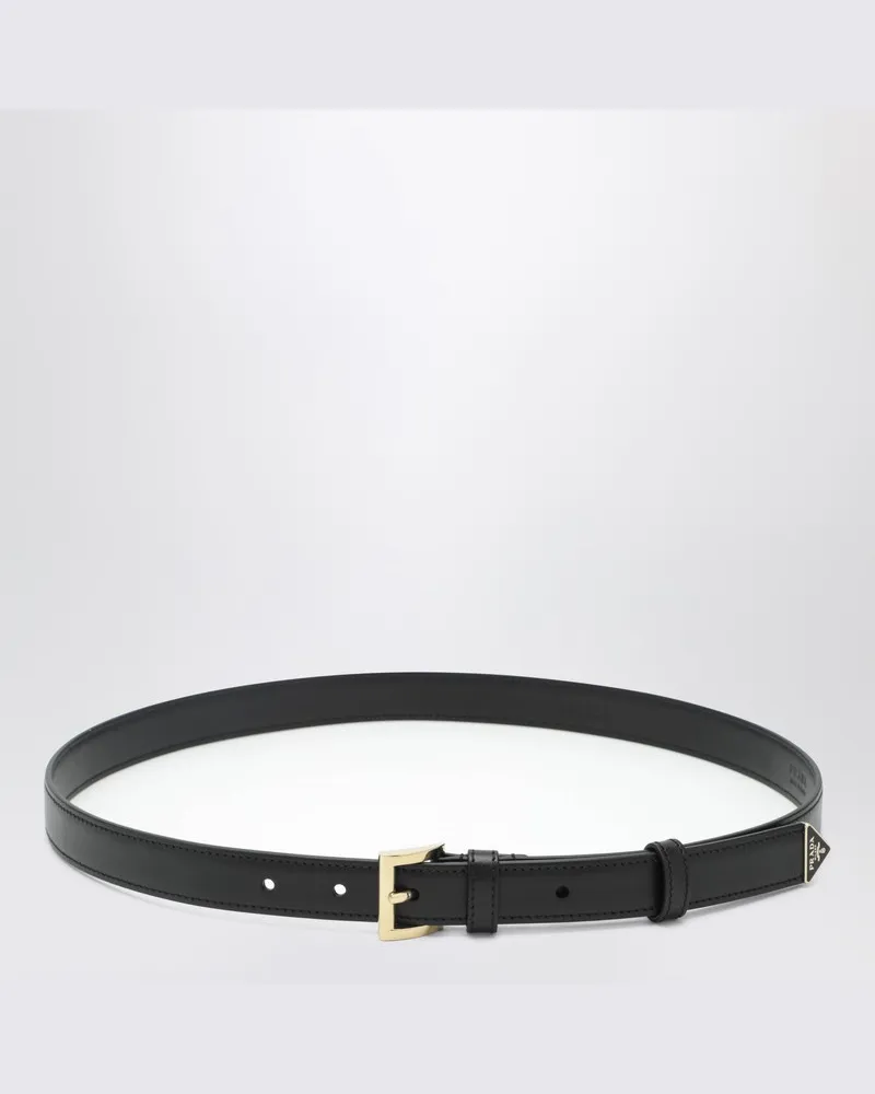Prada Schwarzer Gürtel mit Applikation Schwarz