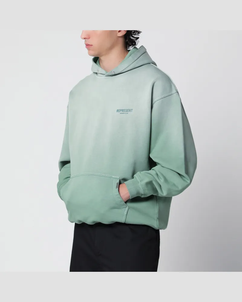 REPRESENT Verwaschener Hoodie in Aloegrün Green