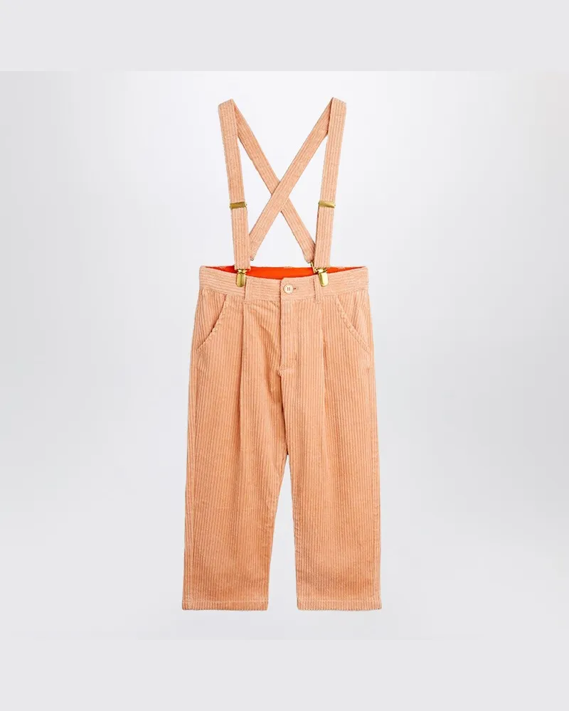 Mini Rodini Rosa Cordhose mit Hosenträgern Rosa