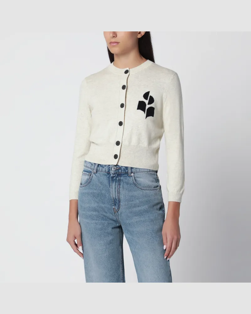 Isabel Marant Newton Cardigan hellgrau aus Baumwolle Grey