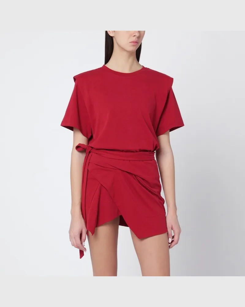 Isabel Marant Kirschfarbenes Zelitos-Baumwoll-T-Shirt Rot