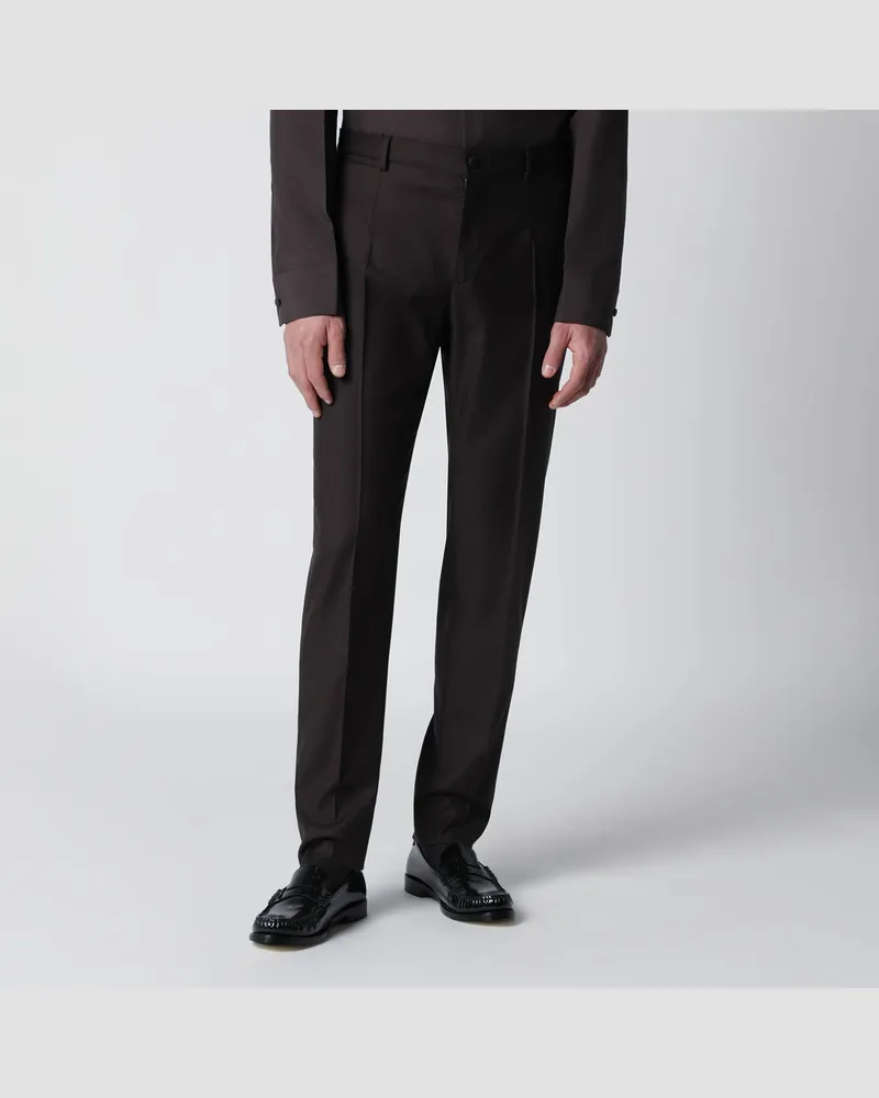 Dolce & Gabbana Braune Hose aus Wolle Brown