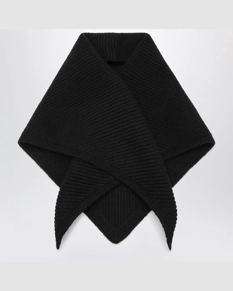 Studio Nicholson Black Pythagoras scarf in merino wool Black