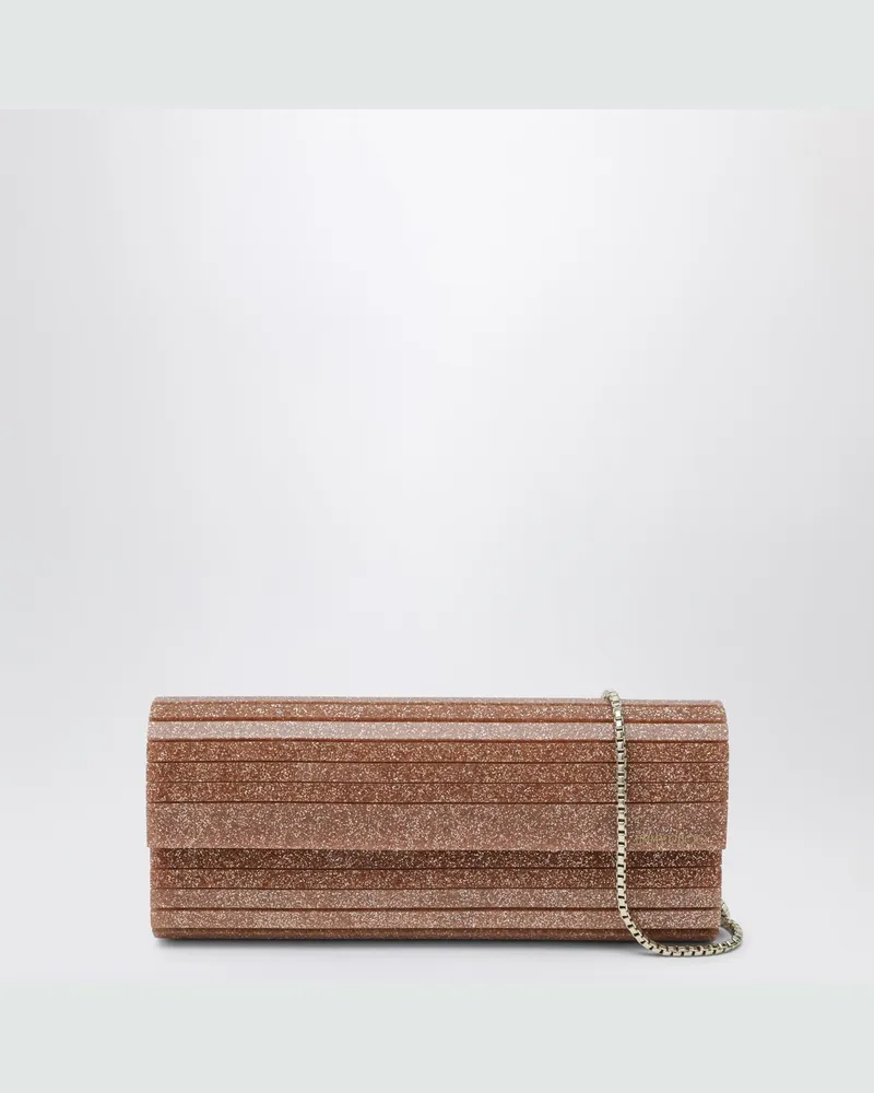 Jimmy Choo Sweetie Clutch aus rosafarbenem Glitzer-Acrylstoff 