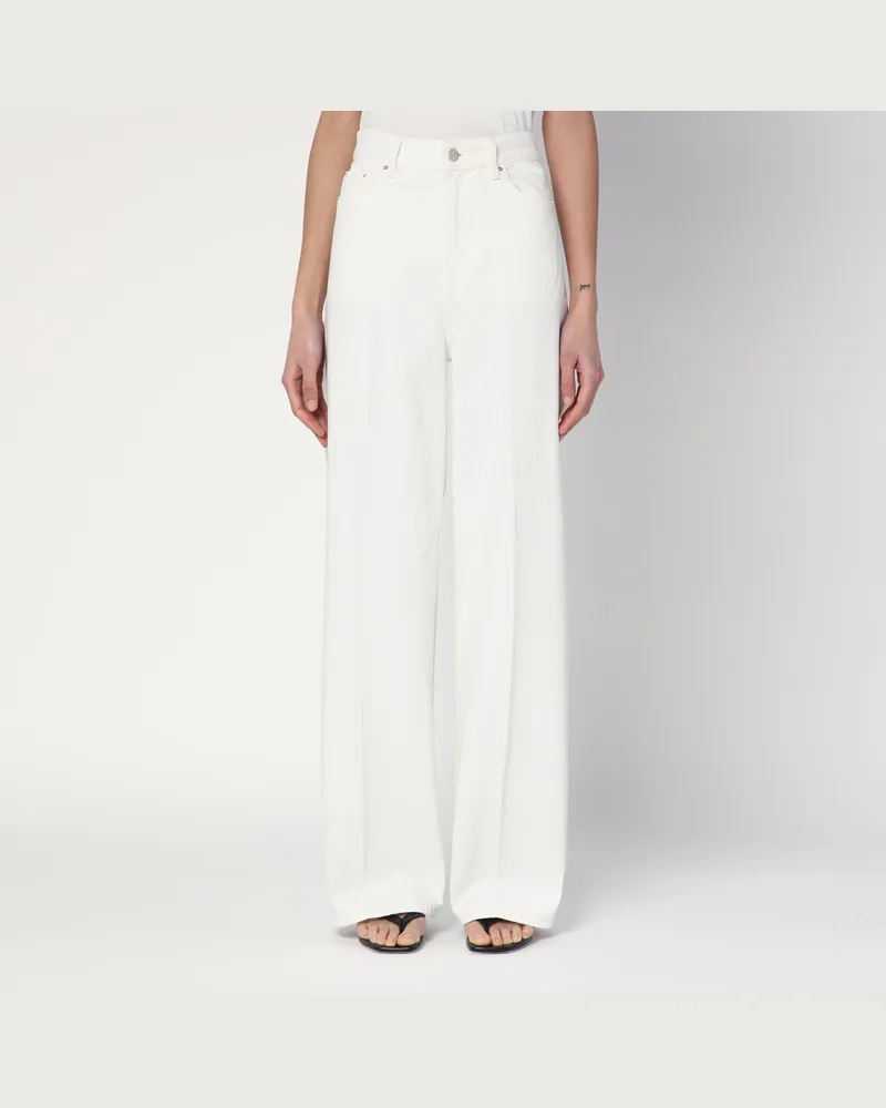 Totême Weiße Hose aus Bio-Baumwolle White