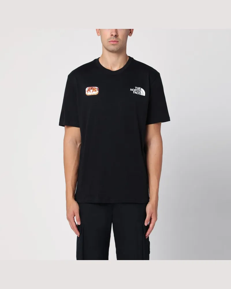 The North Face Schwarzes Baumwoll-T-Shirt Schwarz