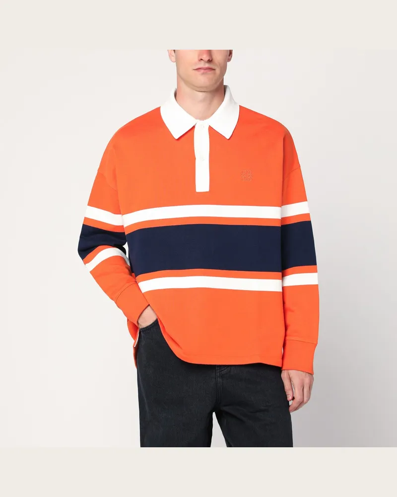 Loewe Anagram Polo in Orange/Marineblau Orange
