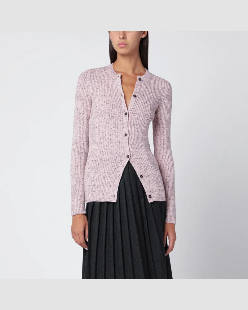 Prada Rosa gerippte Wolljacke Pink