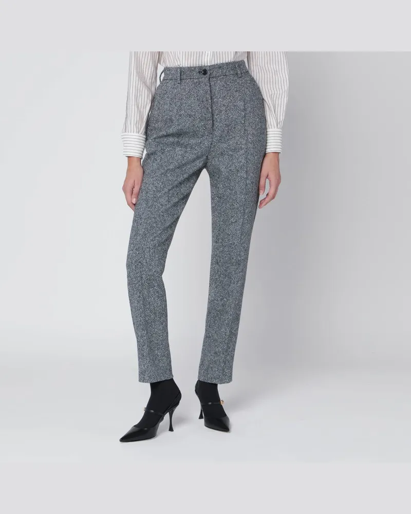 Dolce & Gabbana Gepunktete Wollmischhose Mehrfarbig