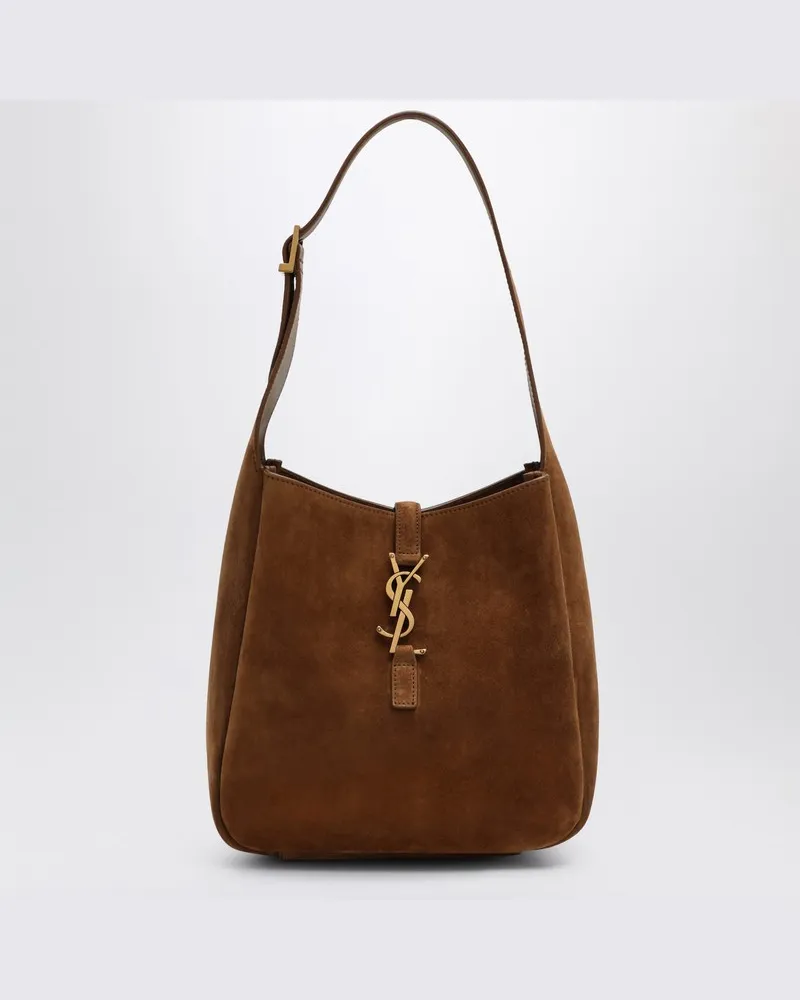 Saint Laurent Kleine Le 5 À 7-Schultertasche in Karamellfarbe Braun